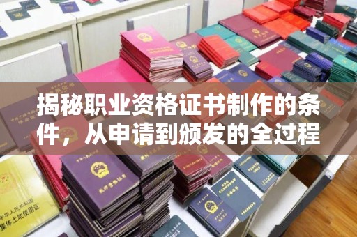 泰顺揭秘职业资格证书制作的条件，从申请到颁发的全过程