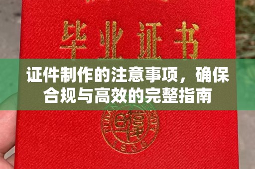 泰顺证件制作的注意事项，确保合规与高效的完整指南