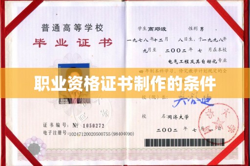 泰顺职业资格证书制作的条件